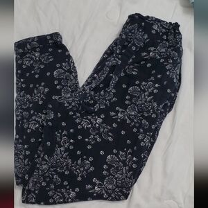 SO Black with White Floral pants